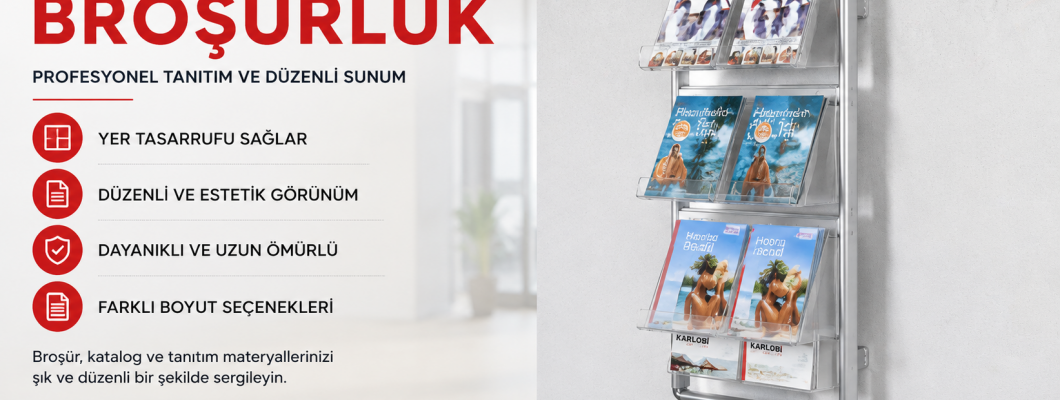 duvar tipi broşürlük