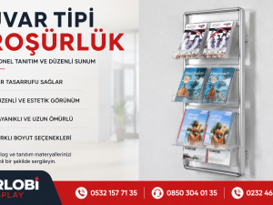 duvar tipi broşürlük