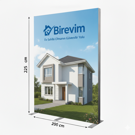 200x225 cm Lightbox Banner Işıklı Çift Taraflı Modüler