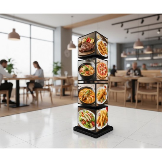 35x35 cm 4 Katlı Ayaklı Dönen Küp