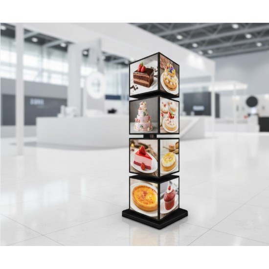 40x40 cm 4 Katlı Ayaklı Dönen Küp