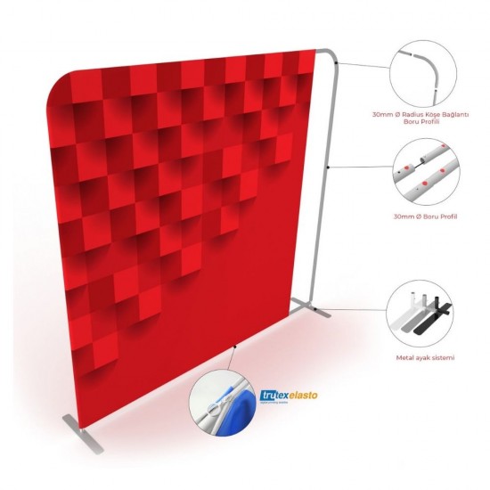 Tekstil Backdrop Sadece Kumaş Baskısı