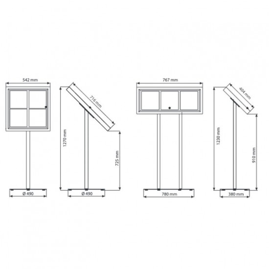 Restaurant Kapaklı Menü Standı 4xA4