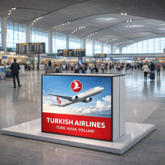 Işıklı Desk Fuar Karşılama Bankosu 48,5 x 102 cm