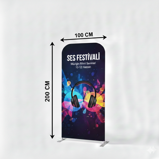100x200 cm Tekstil Rollup Banner