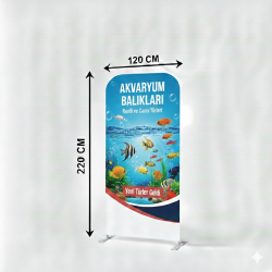 120x220 cm Tekstil Rollup Banner 
