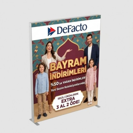 200x245 cm Lightbox Banner Işıklı Çift Taraflı Modüler