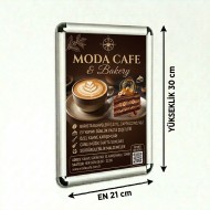 A4 Alüminyum Çerçeve 25 mm 21x30 cm