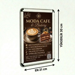 A4 Alüminyum Çerçeve 25 mm 21x30 cm