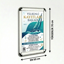 B2 Alüminyum Çerçeve 25 mm 50x70 cm