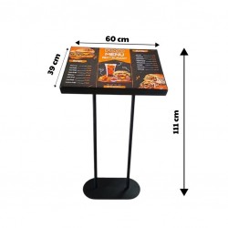 60x39 cm Lightbox Menü Standı