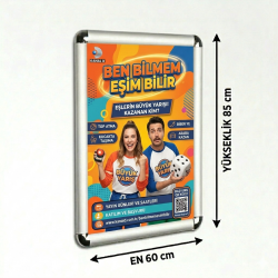 A1 Alüminyum Çerçeve 25 mm 60x85 cm