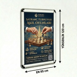 A0 Alüminyum Çerçeve 25 mm 85x120 cm