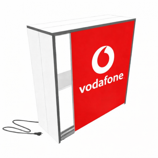 Işıklı Desk Fuar Karşılama Bankosu 99,5 x 102 cm