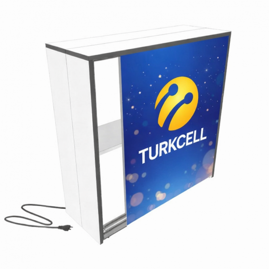 Işıklı Desk Fuar Karşılama Bankosu 48,5 x 102 cm