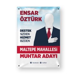 Seçim Afiş Pankartı 50 x 70 cm